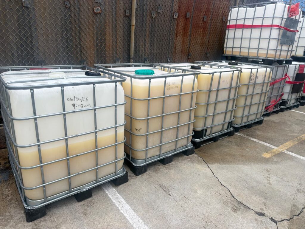 Bulk commercial grease disposal from a restaurant kitchen