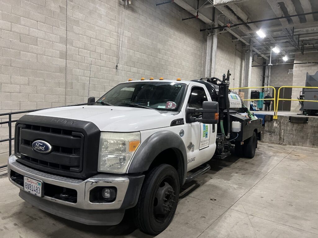 The Grease Company truck for restaurant grease theft prevention