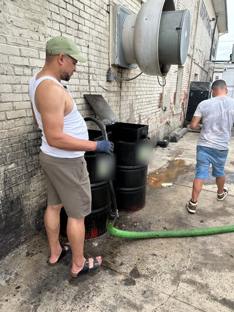 Thieves stealing restaurant cooking grease